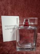 RRP £70 Boxed 100Ml Tester Bottle Of Dolce & Gabbana The One For Men Sport Edt Spray