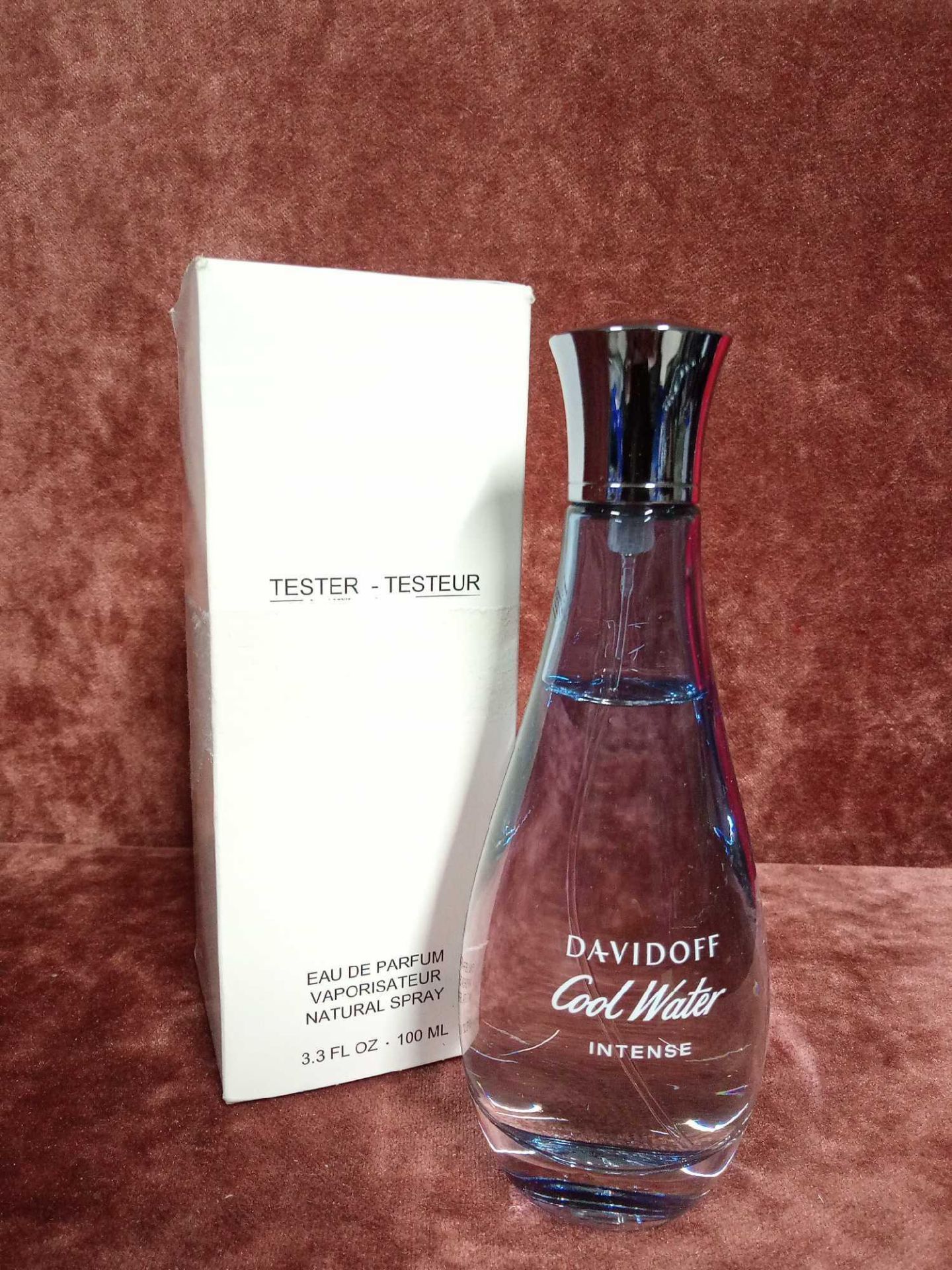RRP £55 Boxed 100Ml Tester Bottle Of Davidoff Cool Water Intense For Her Eau De Parfum