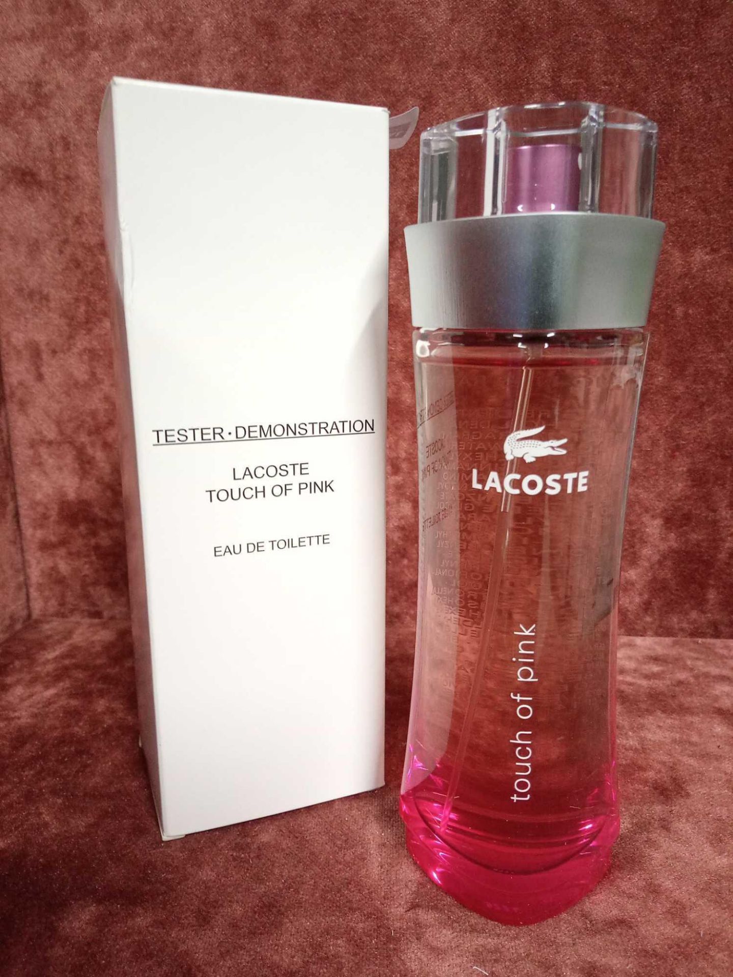 RRP £55 Boxed 90Ml Tester Bottle Of Lacoste Touch Of Pink Edt Spray