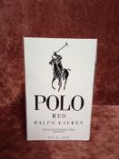 RRP £70 Boxed And Sealed 125Ml Tester Bottle Of Ralph Lauren Polo Red Edt Spray