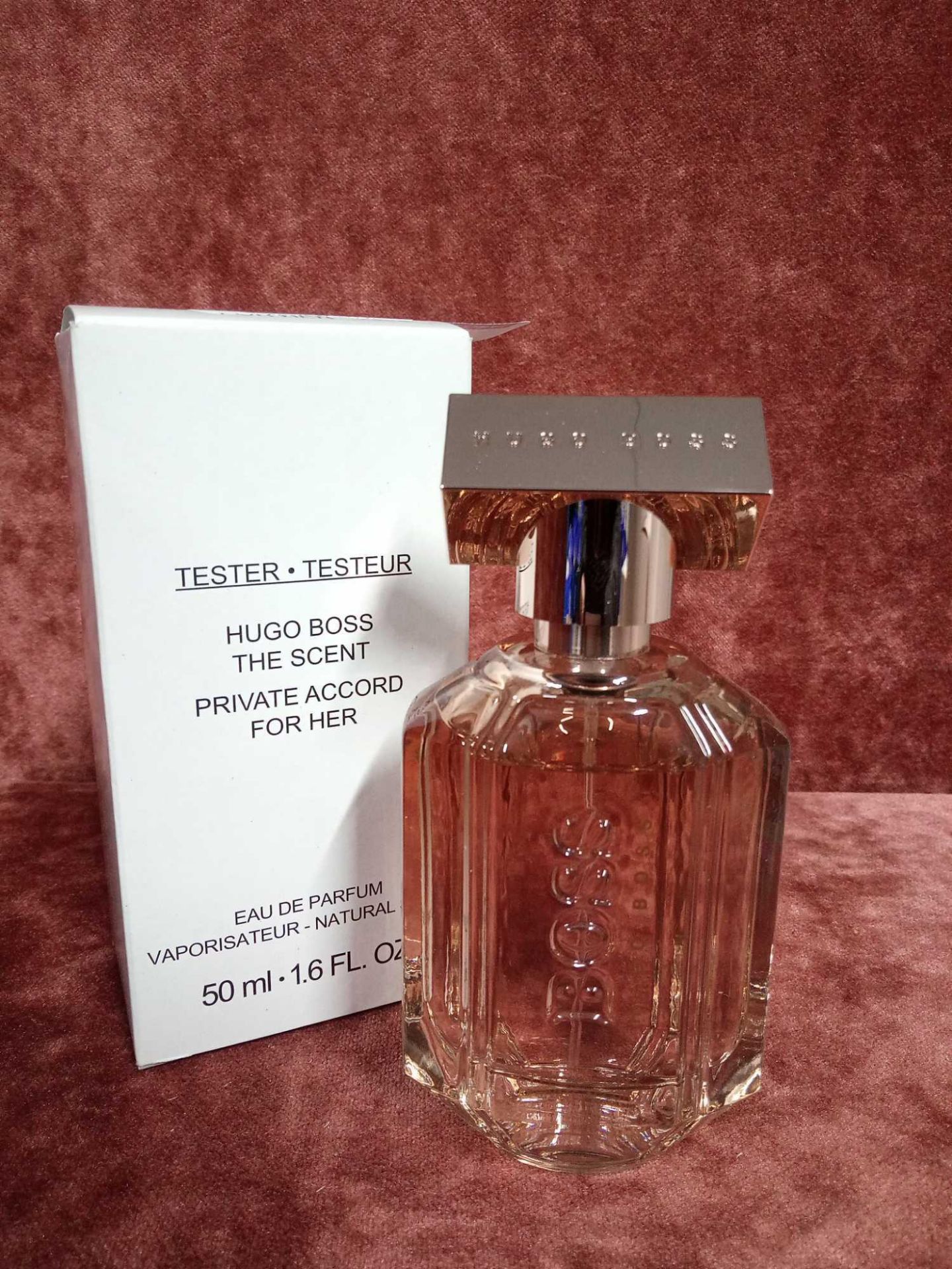 RRP £70 Boxed Full 50 Ml Tester Bottle Of Hugo Boss The Scent Private Accord For Her Eau De Parfum