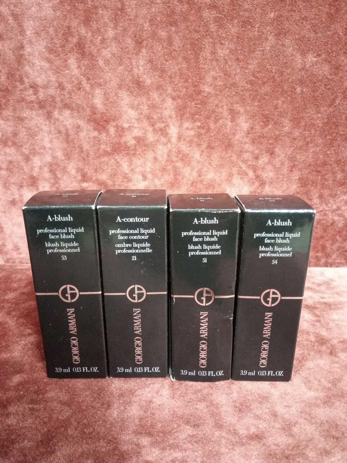 RRP £125 Bag Of 4 Brand New Boxed Unused Testers Of Giorgio Armani A Blush Professional Liquid Face