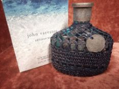 RRP £75 Boxed 125Ml Tester Bottle Of John Varvatos Artisan Blu Edt Spray