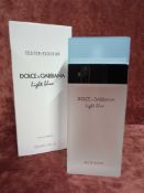 RRP £60 Boxed 100Ml Tester Bottle Of Dolce & Gabbana Light Blue Edt Spray