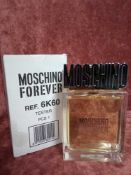 RRP £55 Boxed 100Ml Tester Bottle Of Moschino Forever Edt Spray