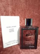 RRP £50 Boxed 100Ml Tester Bottle Of Lacoste L'Homme Timeless Edt Spray