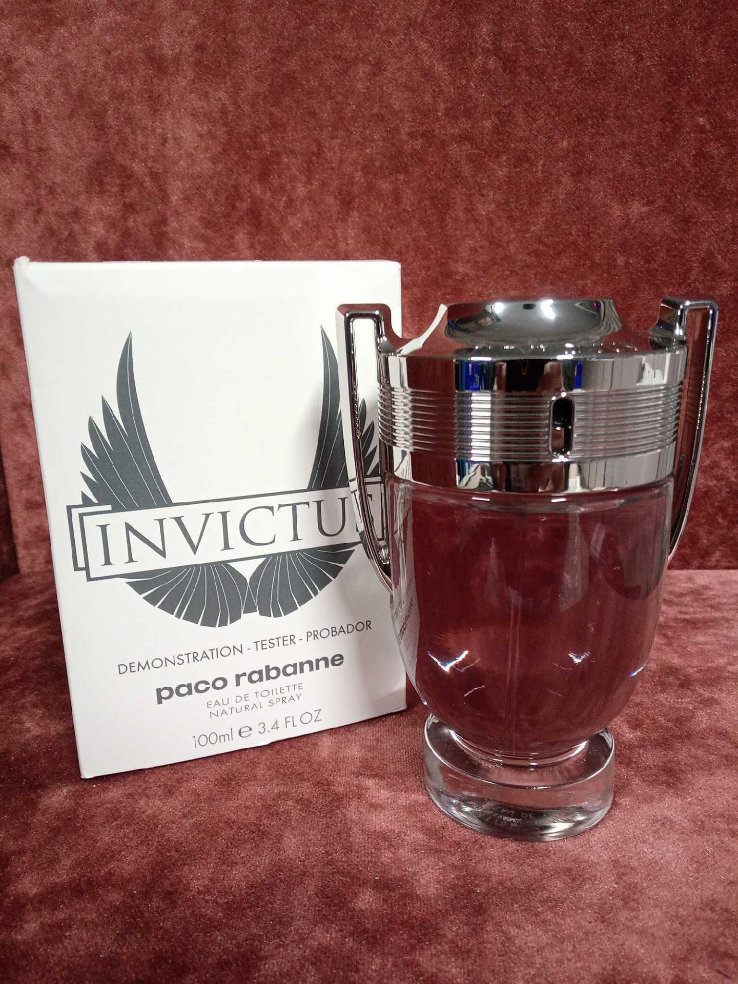 RRP £80 Boxed 100Ml Tester Bottle Of Paco Rabanne Invictus Edt Spray