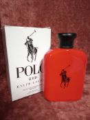 RRP £75 Boxed 125Ml Tester Bottle Of Ralph Lauren Polo Red Edt Spray