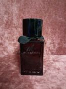 RRP £90 Unboxed 100Ml Tester Bottle Of Mr Burberry Eau De Parfum Ex Display
