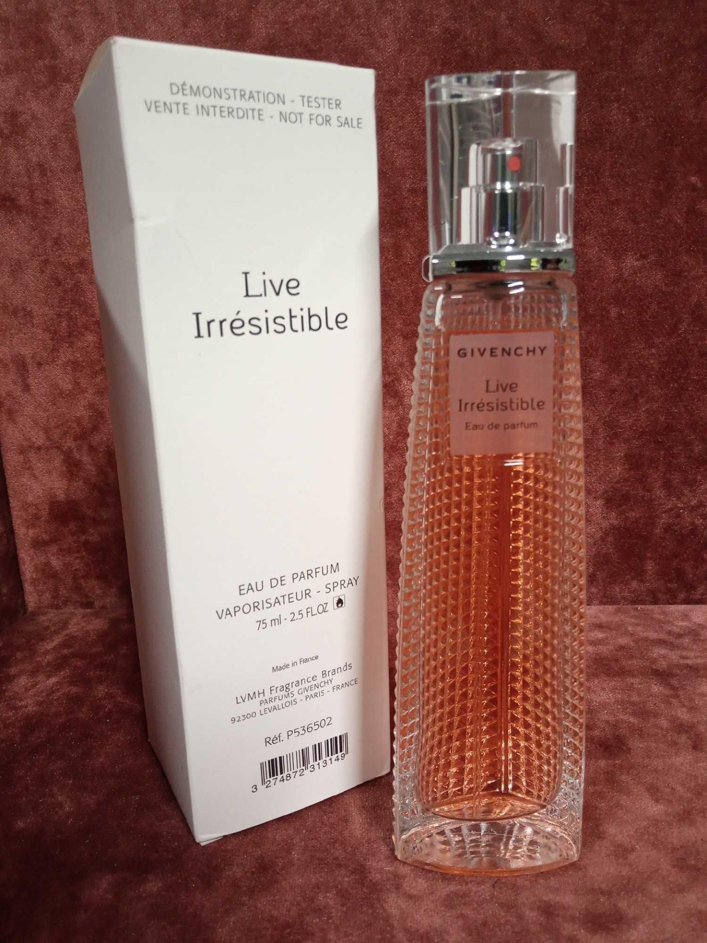 RRP £75 Boxed Full 75Ml Tester Bottle Of Givenchy Live Irresistible Eau De Parfum