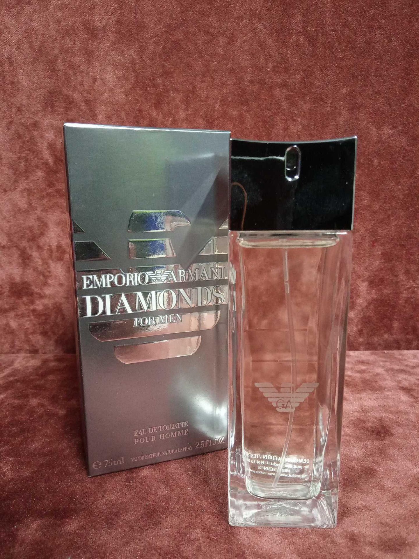 RRP £70 Boxed 75Ml Tester Bottle Of Emporio Armani Diamonds For Men Edt Spray