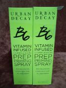 RRP £150 Lot To Contain 6 Boxed Urban Decay B6 Vitamin Infused Complexion Prep Priming Spray 118Ml