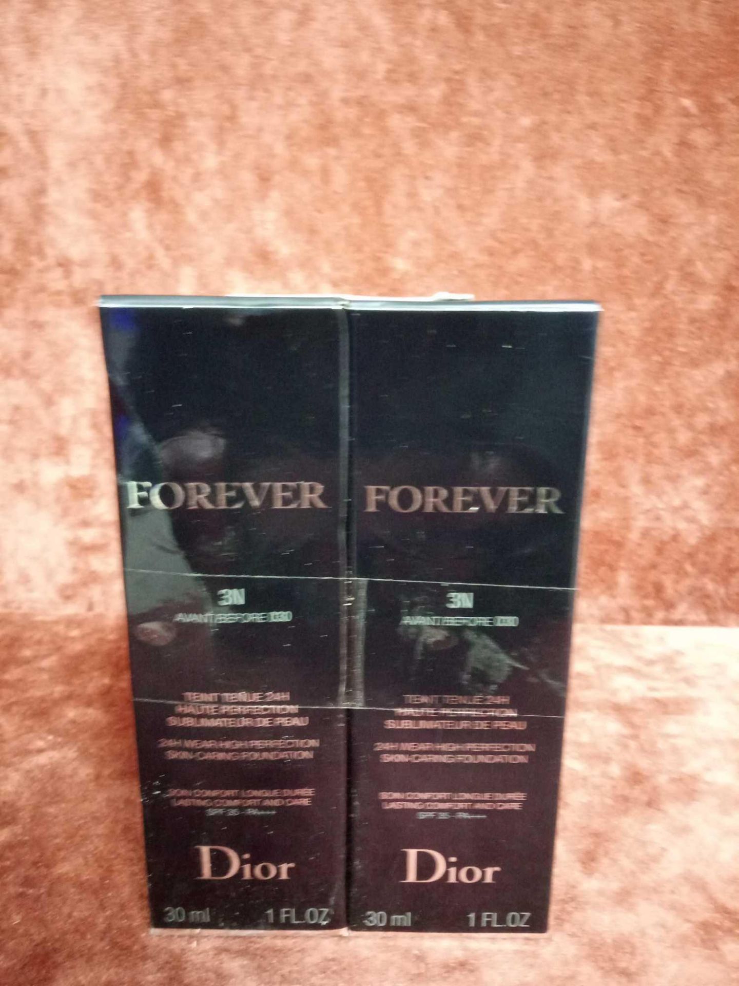 RRP £75 Lot To Contain 2 Brand New Boxed Christian Dior Forever Skin 24-Hour Foundation 30Ml (Shades