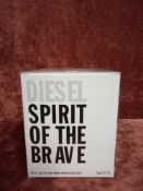 RRP £65 Brand New Boxed And Sealed 75Ml Tester Bottle Of Diesel Spirit Of The Brave Edt Spray