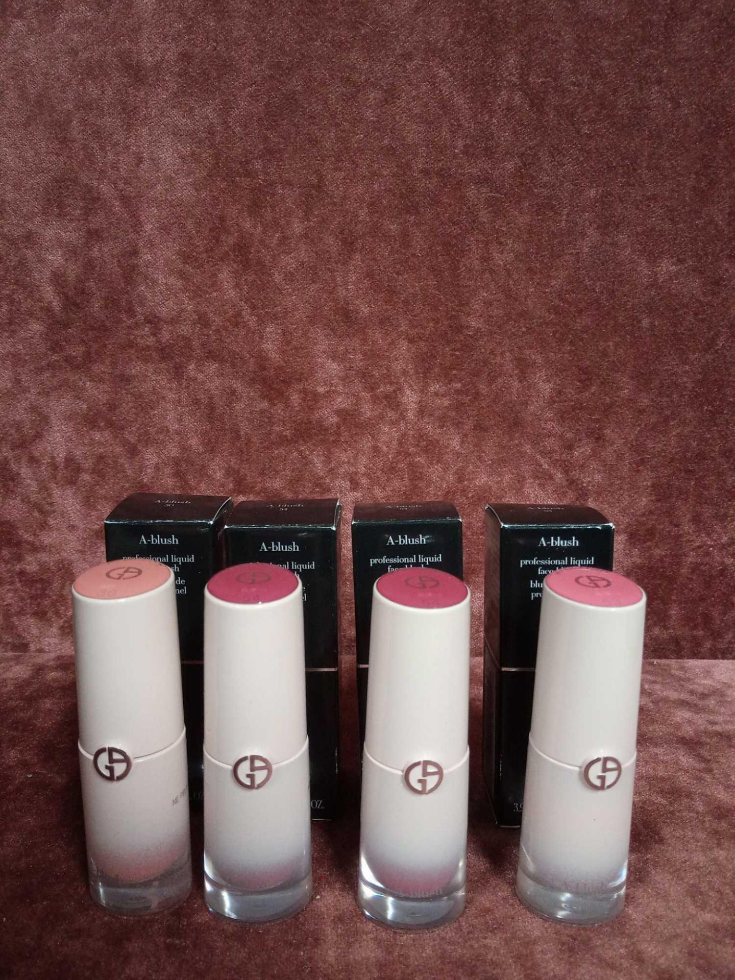 RRP £125 Bag Of 4 Brand New Boxed Unused Testers Of Giorgio Armani A Blush Professional Liquid Face
