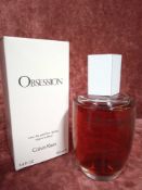 RRP £70 Boxed Full 100Ml Tester Bottle Of Calvin Klein Obsession Eau De Parfum