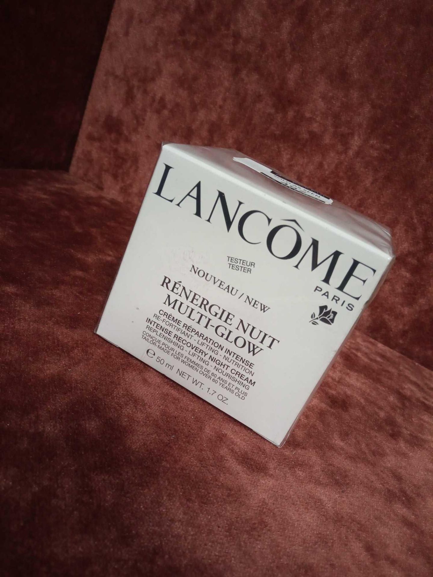 RRP £70 Brand New Boxed And Sealed Tester Of Lancôme Paris Renergie Nuit Multi Glow 50Ml Firming An - Image 2 of 3