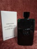 RRP £75 Boxed 90 Ml Tester Bottle Of Gucci Guilty Black Edt Spray Pour Homme