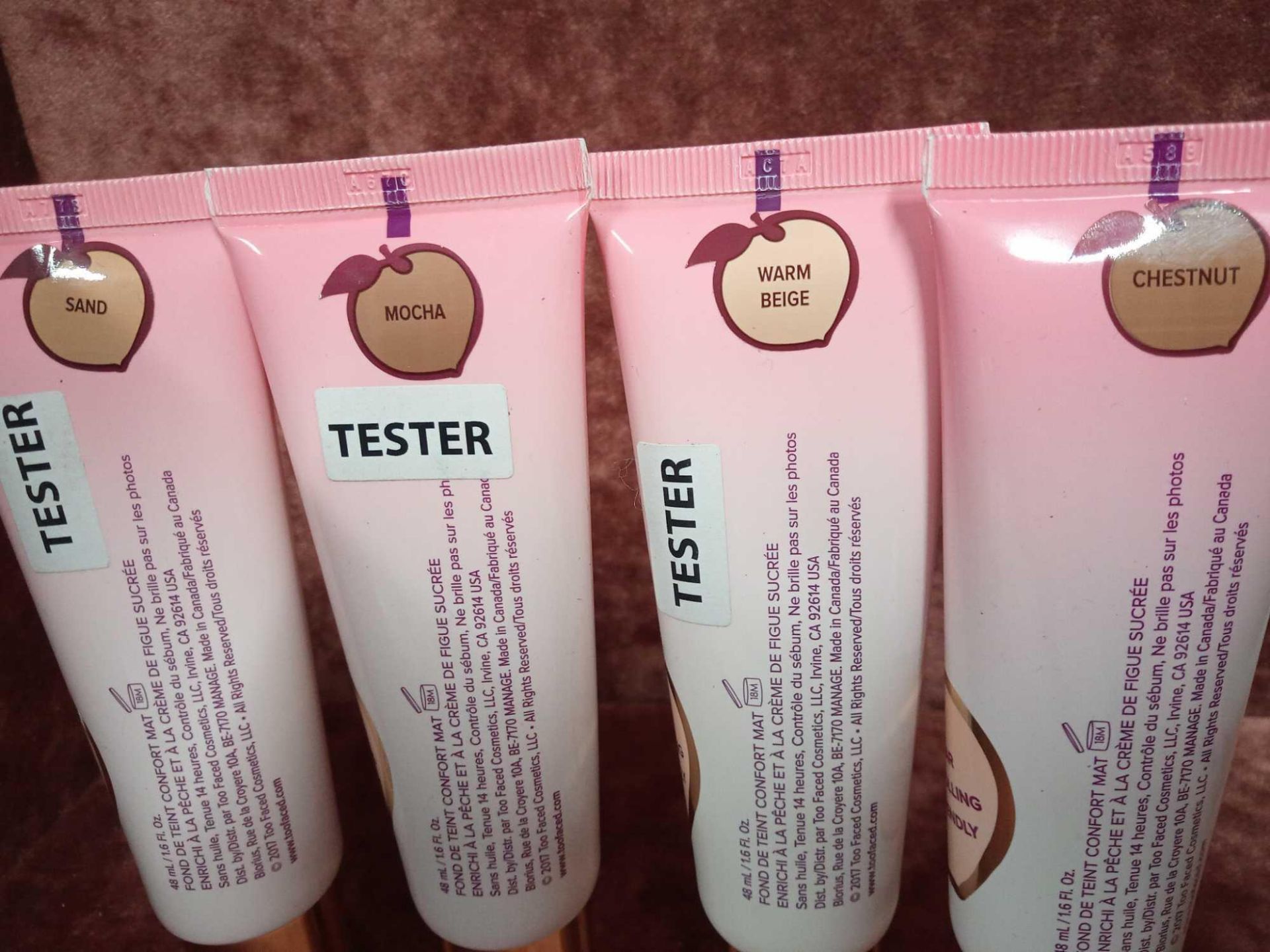 RRP £120 Lot To Contain Four Brand-New Unused Testers Of Too Faced Peach Perfect Comfort Matte Found - Image 3 of 3