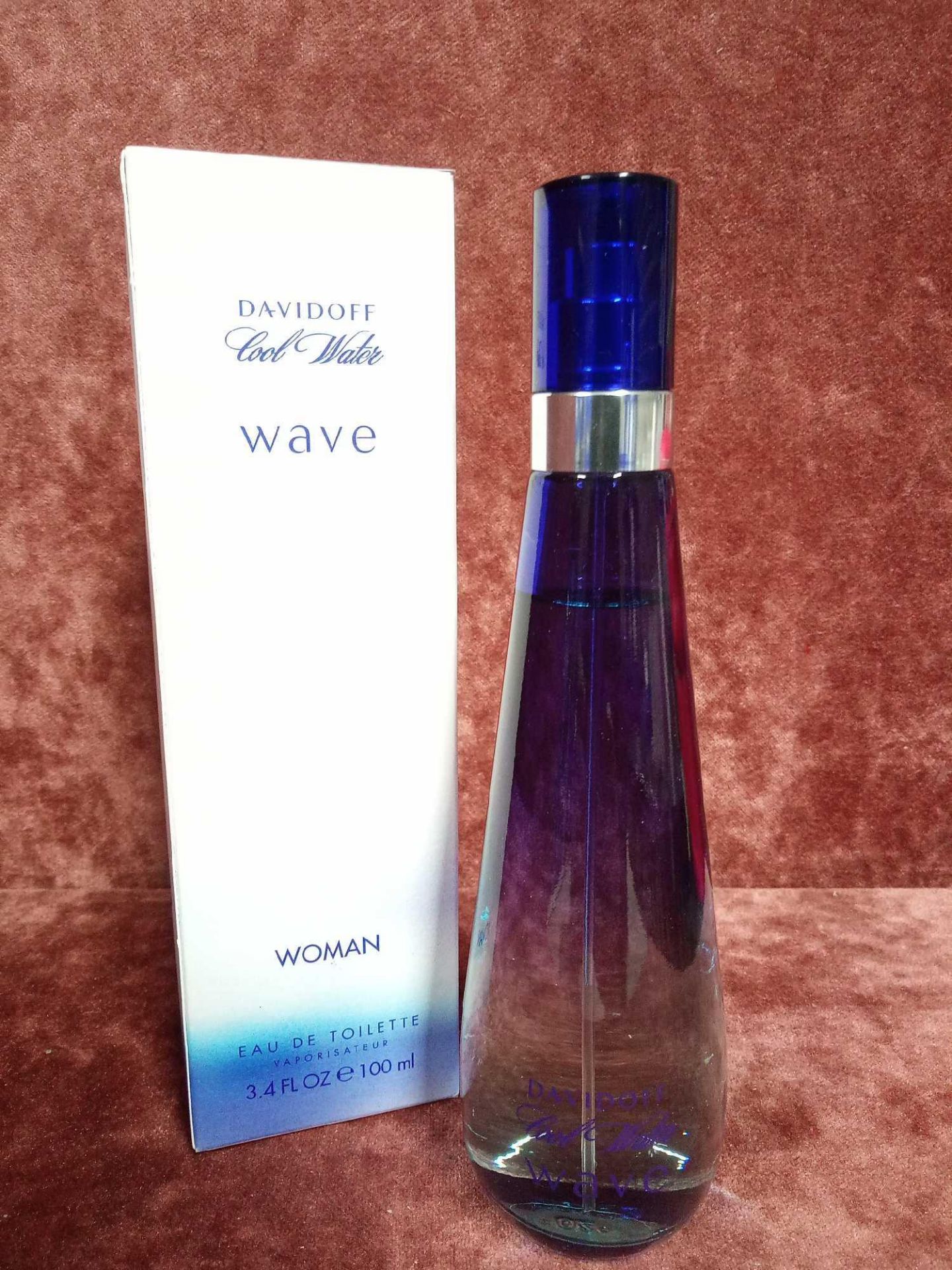 RRP £45 Boxed 100Ml Tester Bottle Of Davidoff Cool Water Wave For Women Edt Spray