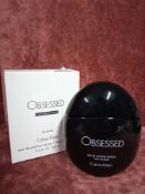 RRP £55 Boxed 100Ml Tester Bottle Of Calvin Klein Obessed For Women Eau De Parfum