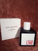 RRP £50 Boxed 100Ml Tester Bottle Of Lacoste Live Edt Spray