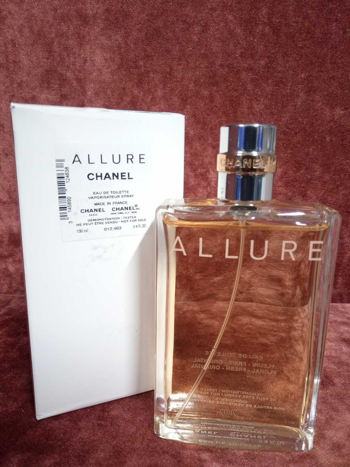 RRP £90 Boxed 100Ml Tester Bottle Of Chanel Allure Edt Spray