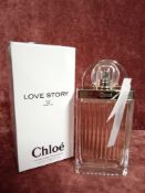 RRP £70 Boxed 75Ml Tester Bottle Of Chloe Love Story Eau De Parfum