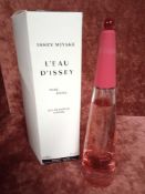 RRP £85 Boxed 90Ml Tester Bottle Of Issey Miyake L'Eau D'Issey Rose & Rose Eau De Parfum