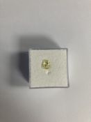 RRP £4,900 Cushion Modified Brilliant Cut 5.00X4.37X3.05Mm, 0.62 Carat Fancy Light Yellow Natural