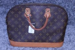 RRP £900 Louis Vuitton Alma Handbag, Monogram Coated Brown Canvas, 29x23x15cm (Proudction Code