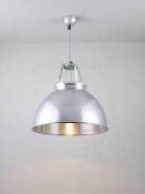 RRP £335 Unboxed Original Btc Ceiling Light Shade Side 3 With Light
