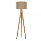 RRP £280 Boxed Designer Debenhams Hudson Floor Lamp With Matching Shade