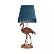RRP £100 Unboxed Debenhams Designer Gold Flamingo Table Lamp