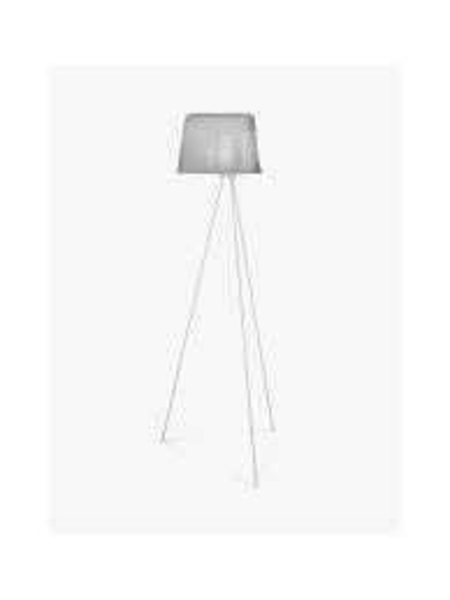 RRP £160 Boxed John Lewis Felt Tripod Floor Lamp In White (No Shade Stand Only)(4088129)