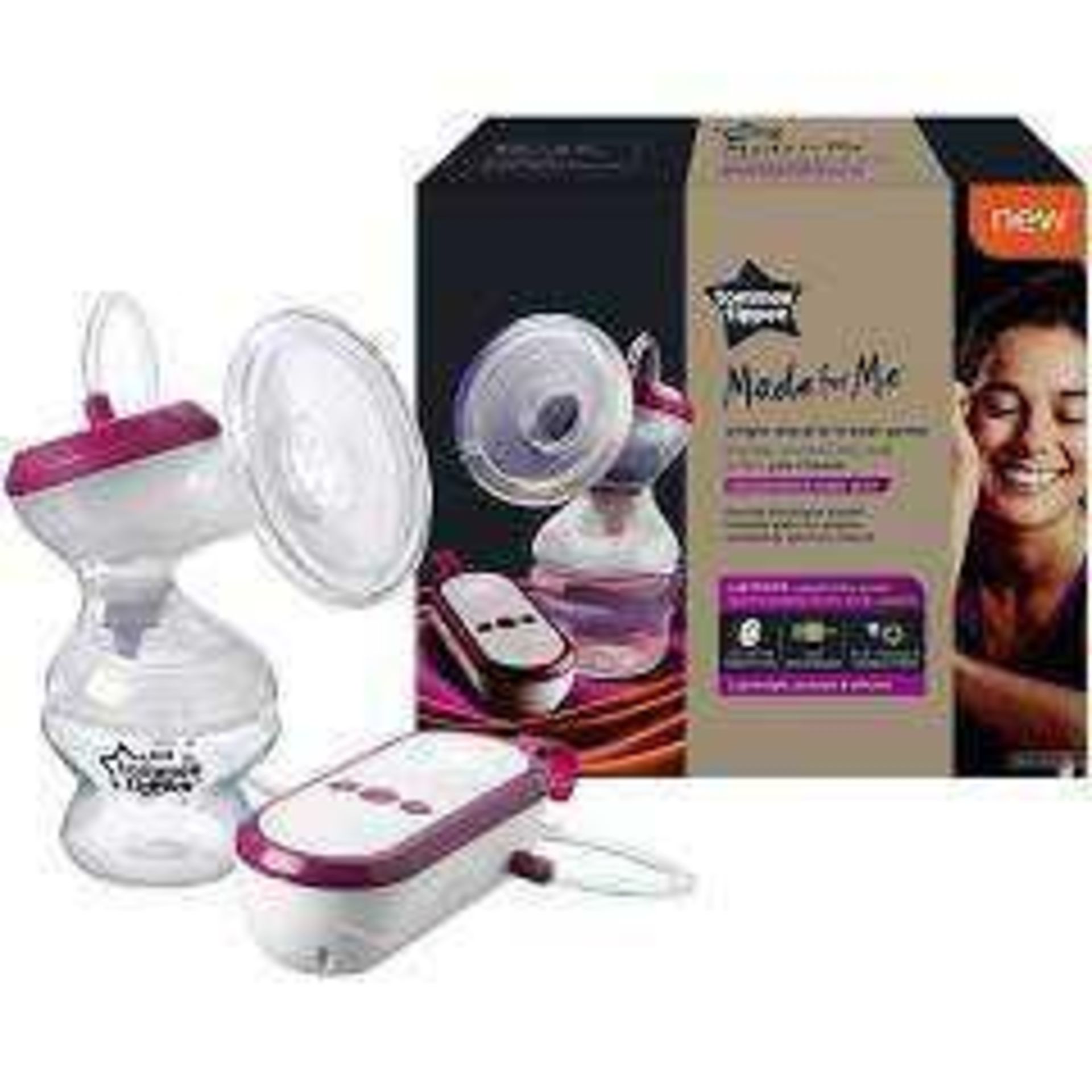 RRP £135 Boxed Tommee Tippee Made For Me Single Electric Breast Pump