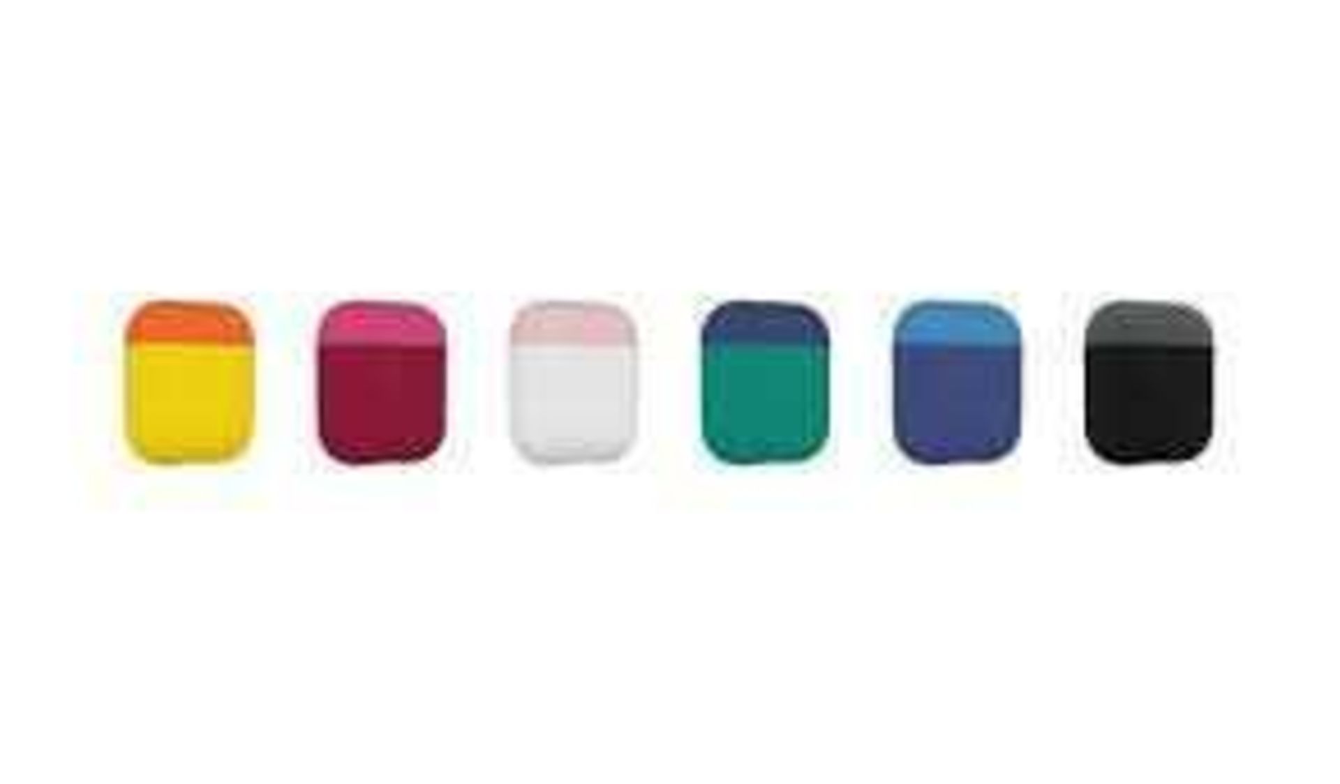 RRP £150 Lot To Contain 5 Boxed New Power Support Silicone Dual Cap Airpod Case Wireless Charging Co