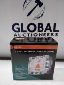 RRP £110 Lot To Contain 27 Brand New Boxed Intec 12 Led Motion Sensor Lights