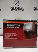 RRP £100 Lots To Contain 24 Brand New Boxed Intec 3 Led Motion Sensor Lights