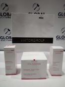 RRP £120 Gift Bag To Contain 3 Brand New Unused Testers Of Assorted Clarins Paris Beauty Products To