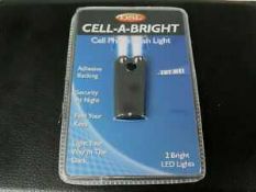 RRP £200 Lot To Contain 100 Brand New Cell-A-Bright Mobile Phone Flashlight With Adhesive Backing