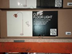 RRP £180 Boxed Debenhams Curve Floor Light