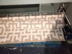 RRP £100 Unbagged White And Brown Aztec Style Rug