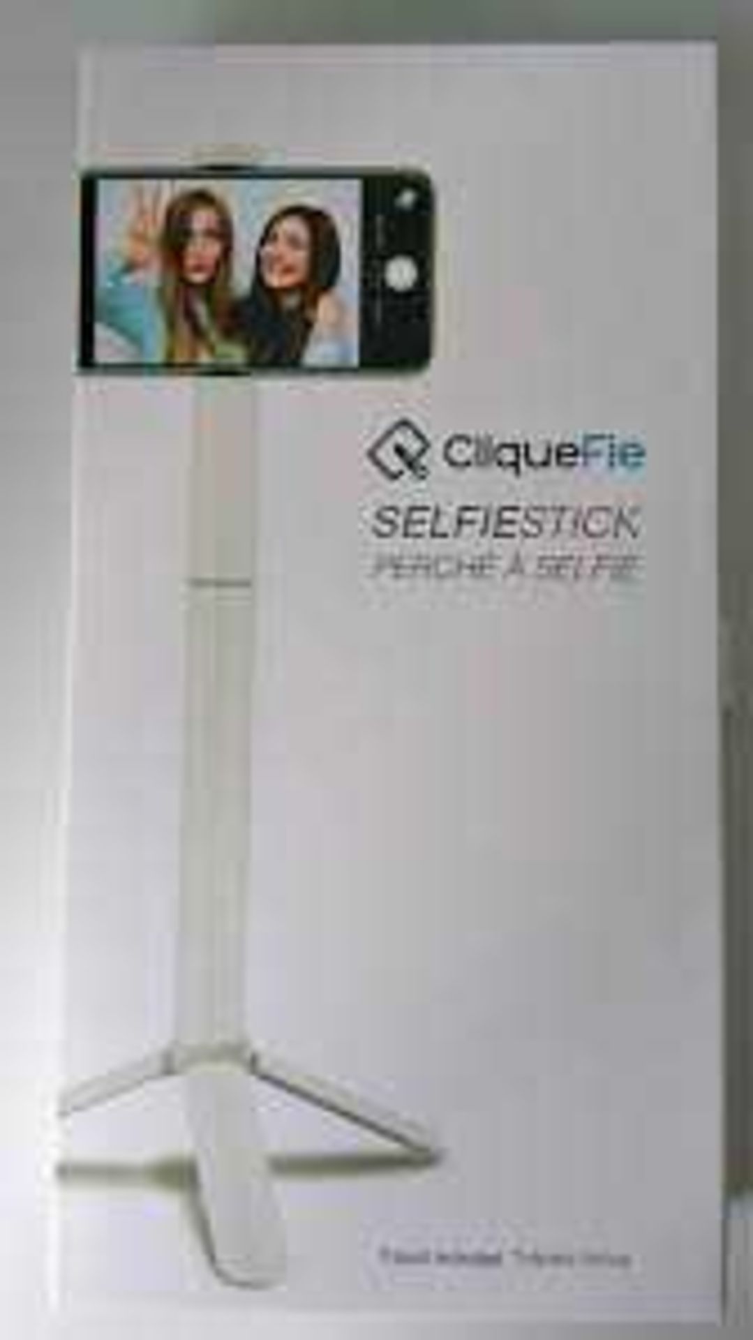 RRP £200 Lot To Contain 6 Boxed New Cliquefie White Selfie Sticks