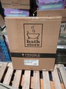 RRP £100 Boxed Bath Store Burcombe Ball Jointed Towel Rail Chrome W600Xh686