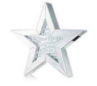 Combined RRP £120 Lot To.Comtaon A White Glitter Umbrella Holder And A Diamonti Glass Star Ornament