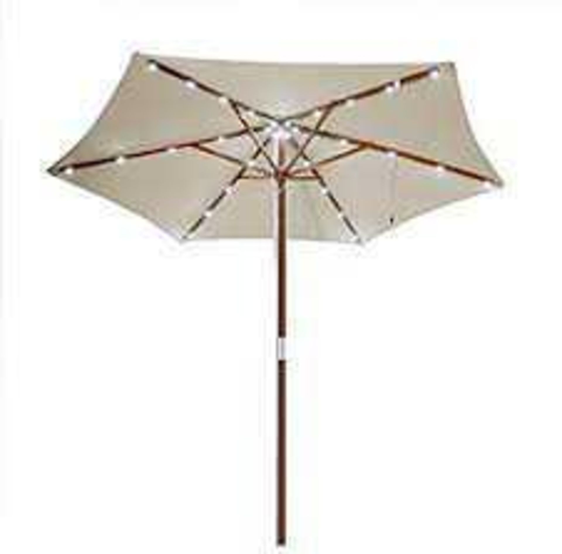 RRP £200 Boxed Solar Power Led Umbrella With Strip Lights