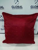 RRP £160 Lot To Contain 4 Red Madison Cushions 56X56Cm With 4 Spare Covers
