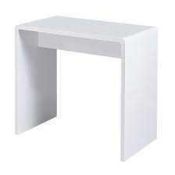RRP £270 - 'Glacier' Rectangular Bar Table In White High Gloss