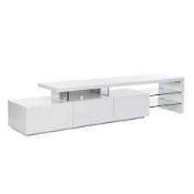 RRP £350 - New 'Alanis' Television Stand In White High Gloss